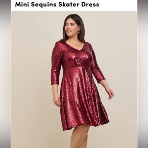 Torrid Sequen skater dress